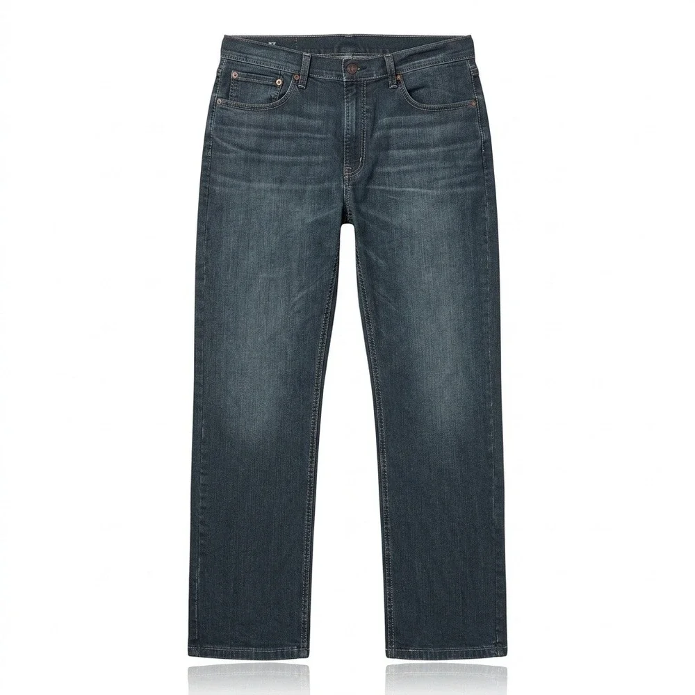 Levi's 559 Relaxed Straight Jeans Mens 38x30 Dark Wash Denim Blue‎ Stretch EUC